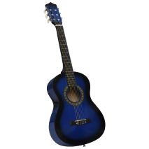 vidaXL Κλασική Κιθάρα για Αρχάριους και Παιδιά Μπλε 1/2 34"    