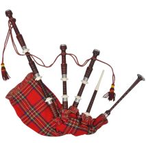 Γκάιντα Σκωτσέζικη με Σχέδιο Σκωτσέζικο Καρό Κόκκινη
