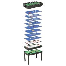 Τραπέζι Πολλαπλών Παιχνιδιών 15 σε 1 Μαύρο 121 x 61 x 82 εκ.