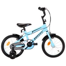 vidaXL Ποδήλατο Παιδικό Μαύρο / Μπλε 14 Ιντσών