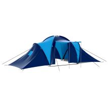 vidaXL Σκηνή Camping 9 Ατόμων Σκούρο Μπλε / Γαλάζιο Υφασμάτινη