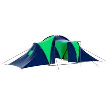 vidaXL Σκηνή Camping 9 Ατόμων Μπλε / Πράσινο Υφασμάτινη