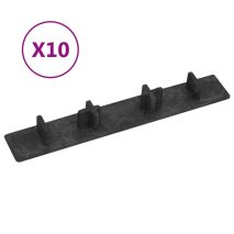 vidaXL Τερματικά Πώματα για Σανίδες Deck 10 τεμ. Μαύρα Πλαστικά