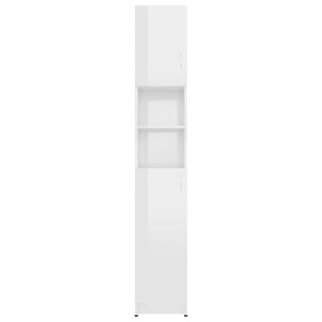  Στήλη Μπάνιου Γυαλιστερό Λευκό 32 x 25,5 x 190 εκ. Μοριοσανίδα